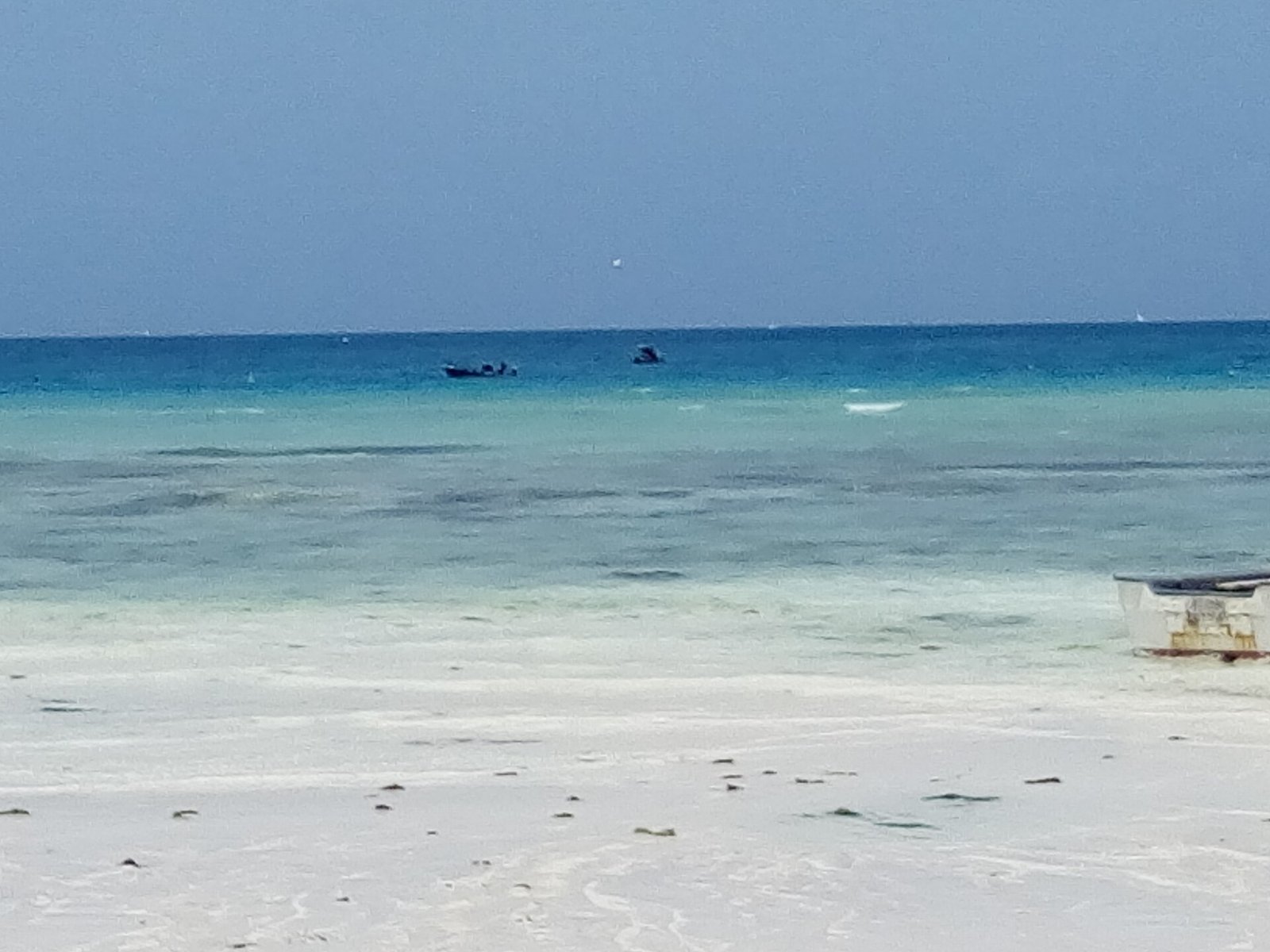 White sand beach and calm sea at Nungwi, Zanzibar